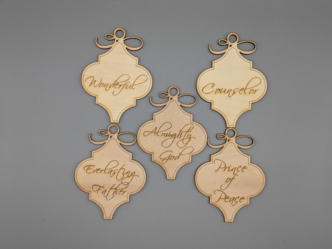 Savior Words Ornament 5pk