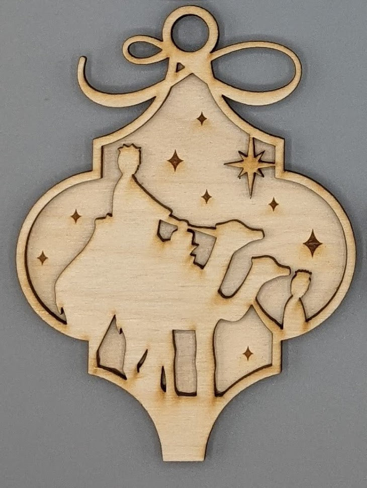 Arabesque Nativity Ornaments 2 layer