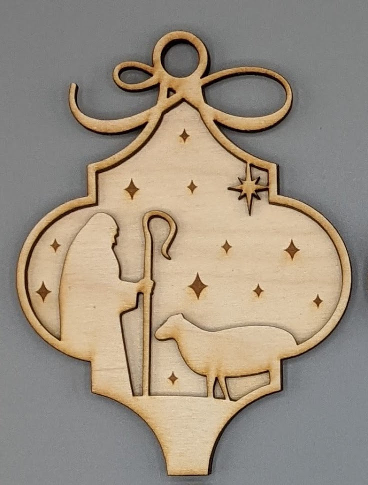 Arabesque Nativity Ornaments 2 layer