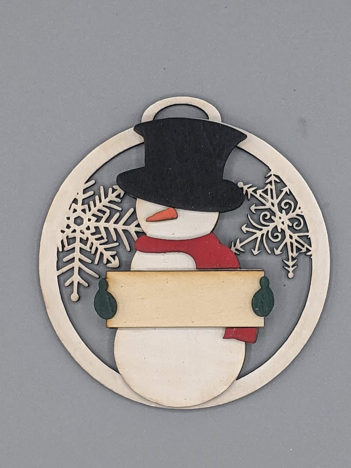 Snowman Layered Ornament