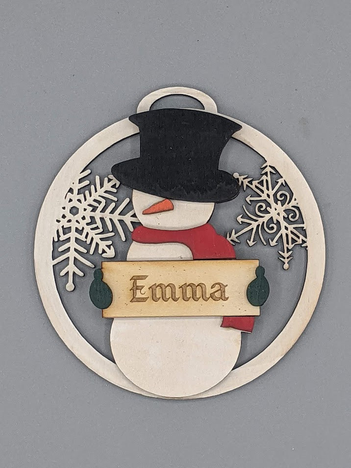 Snowman Layered Ornament