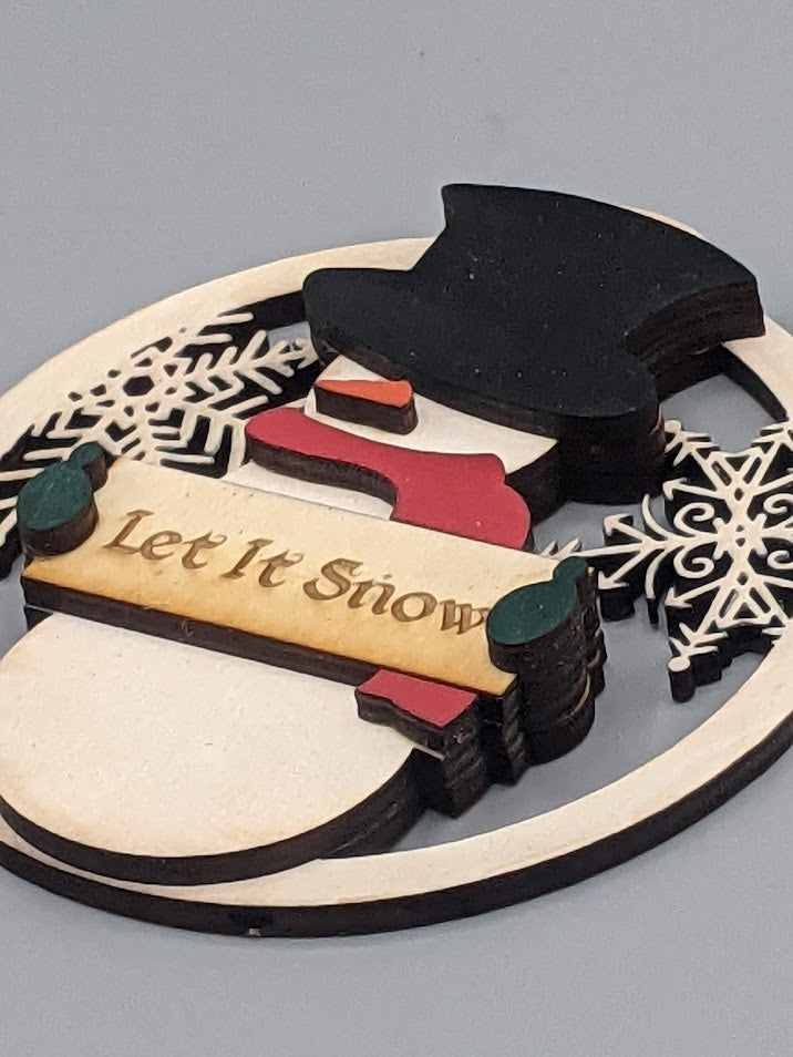 Snowman Layered Ornament