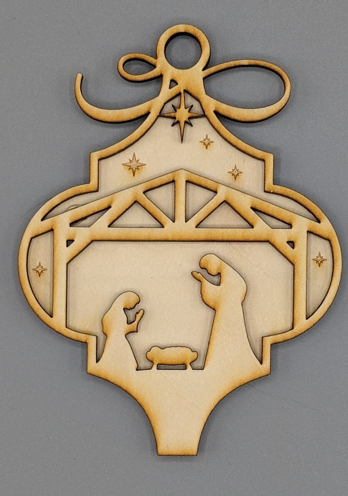 Arabesque Nativity Ornaments 2 layer