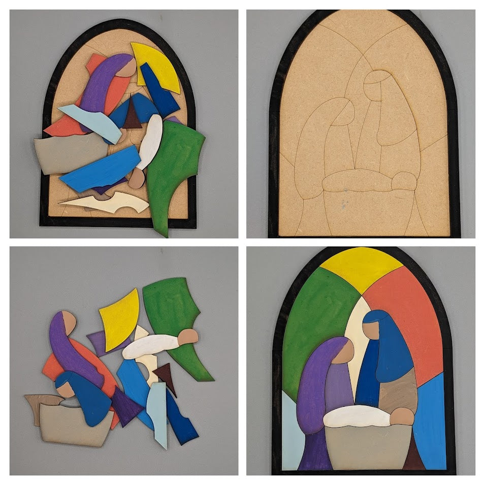 Stained Glass Look Nativity