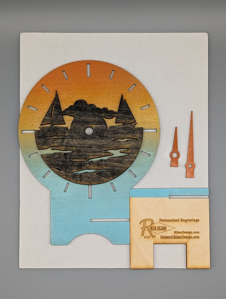 Sailboats on Water Clock