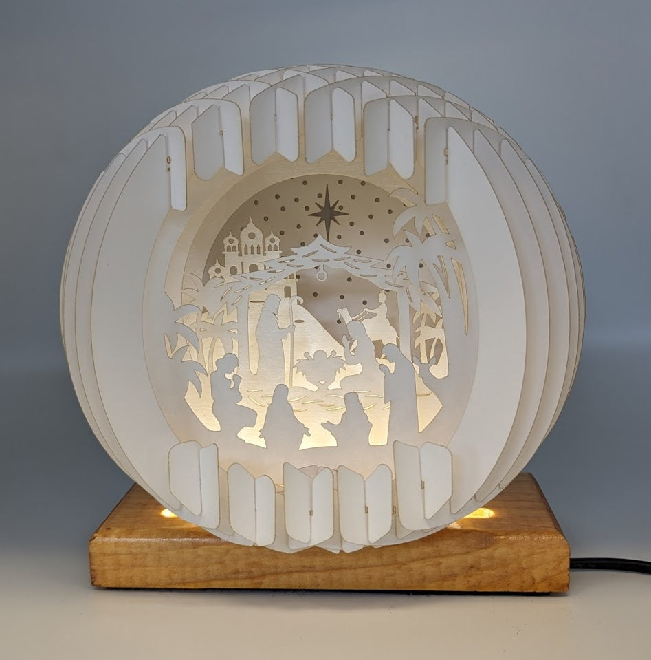 01-Christmas Nativity Paper Globe