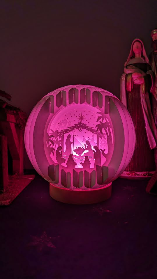 01-Christmas Nativity Paper Globe