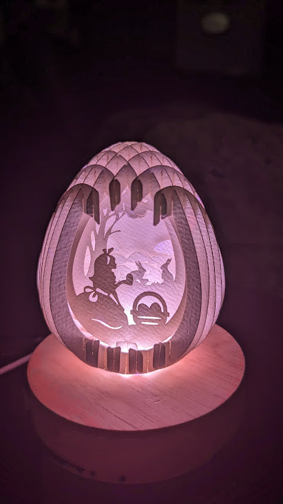 12-Mini Egg Girl Paper Globe