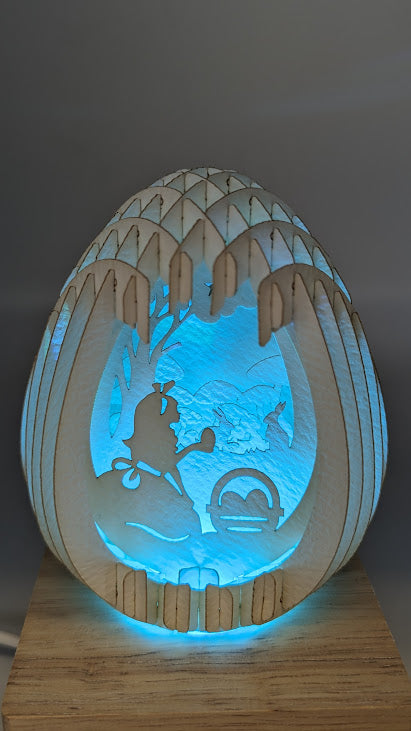 12-Mini Egg Girl Paper Globe