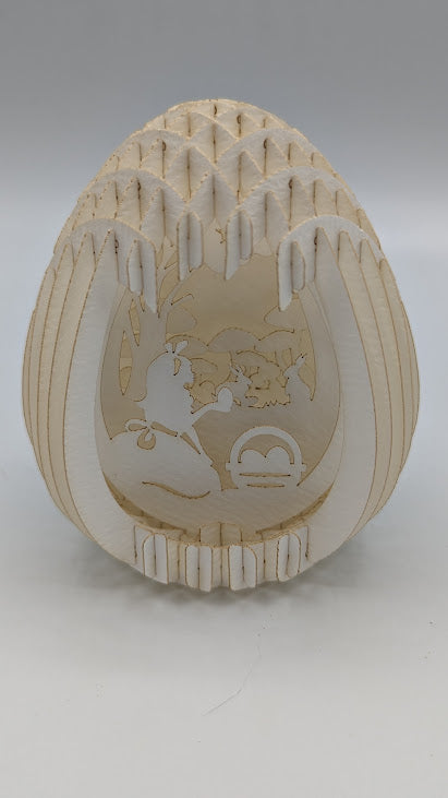 12-Mini Egg Girl Paper Globe