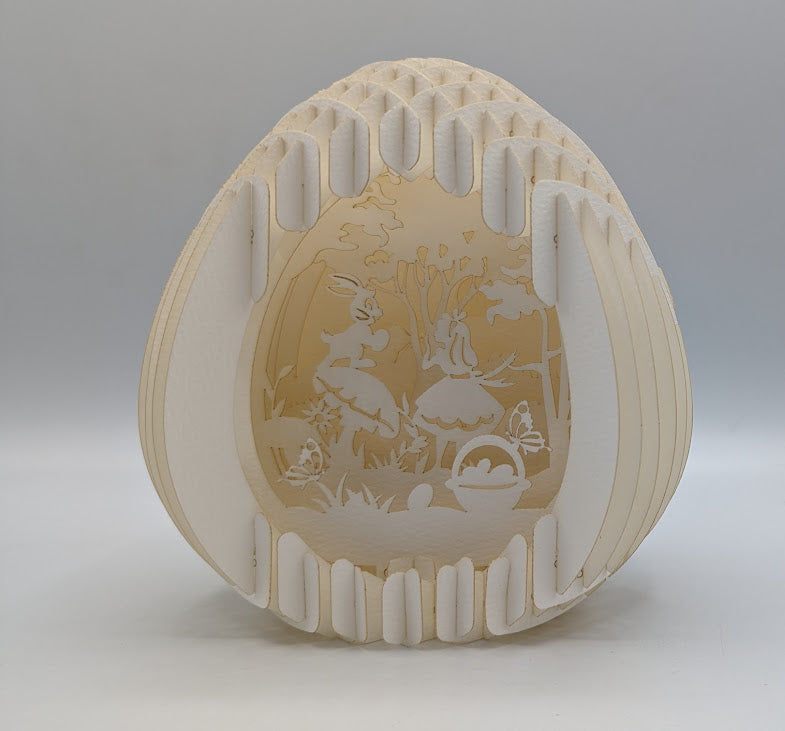 14-Girl & Bunny Paper Globe