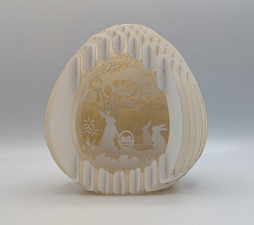 15-Bunnies in Forest Paper Globe