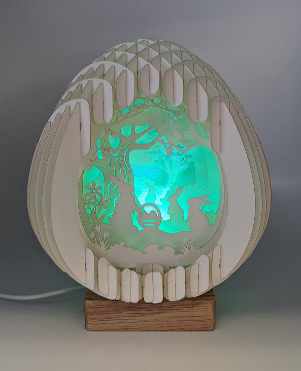 15-Bunnies in Forest Paper Globe