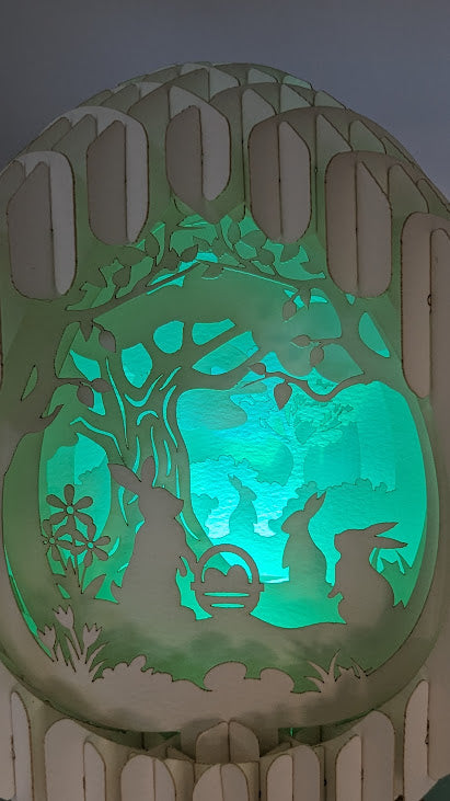 15-Bunnies in Forest Paper Globe