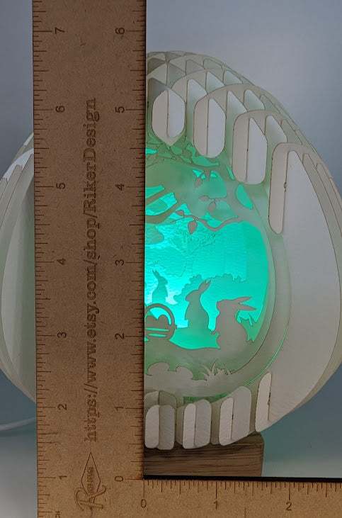 15-Bunnies in Forest Paper Globe