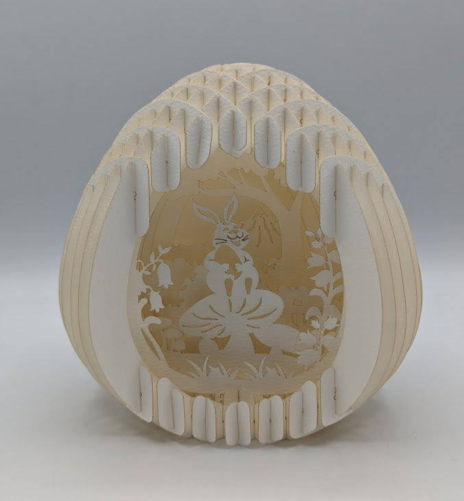 16-Bunny on Mushroom Paper Globe