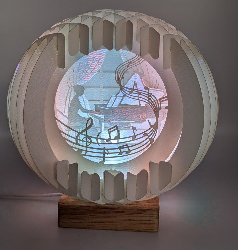 11-Piano Paper Globe