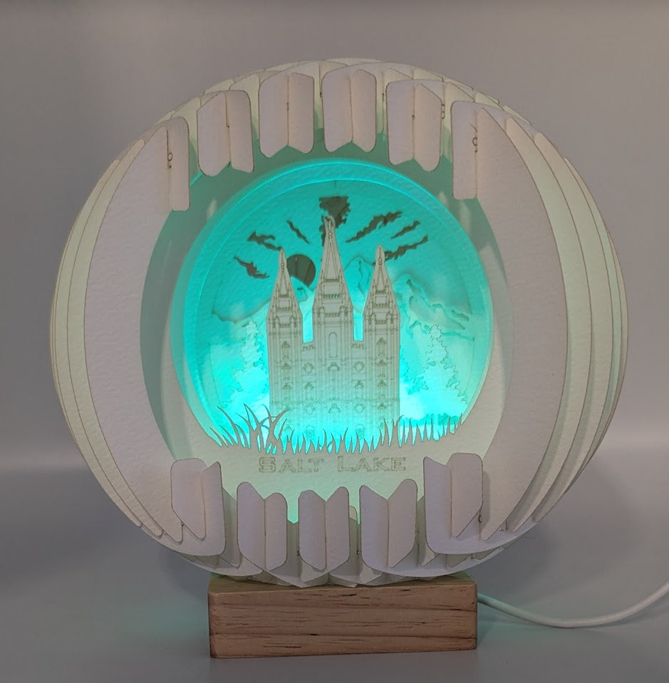 T01-Salt Lake UT Paper Globe