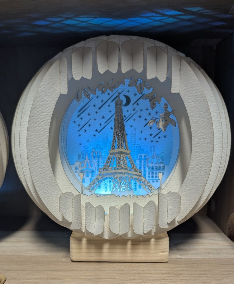 44-Eiffel Tower Paper Globe