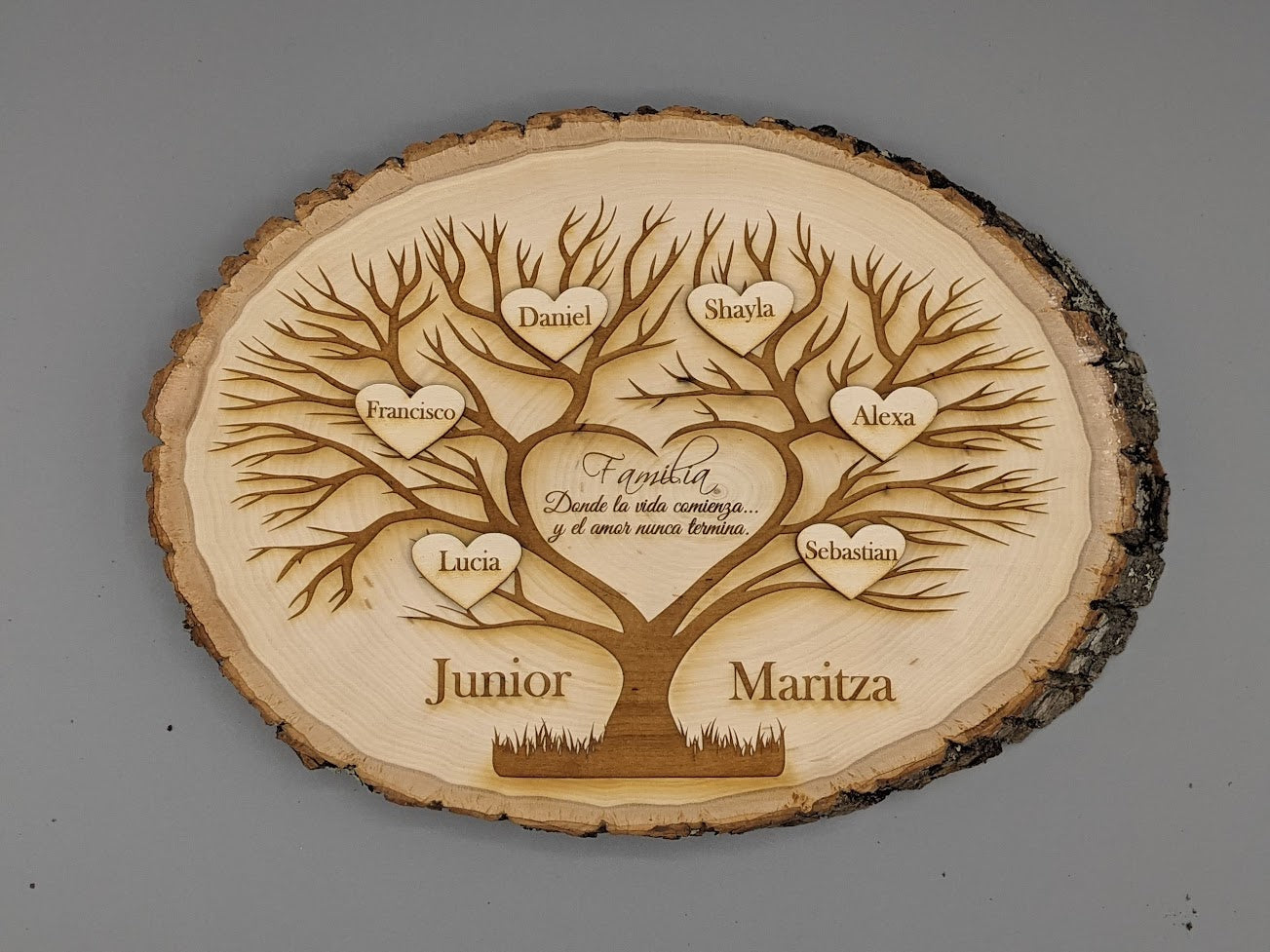 Custom Grandchildren Tree Laser Engraved Plaque