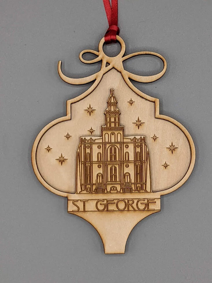 Arabesque Utah Temple Ornaments 2 layer