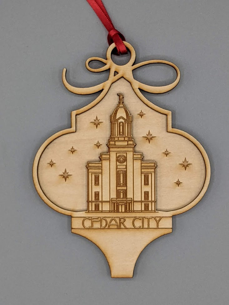 Arabesque Utah Temple Ornaments 2 layer