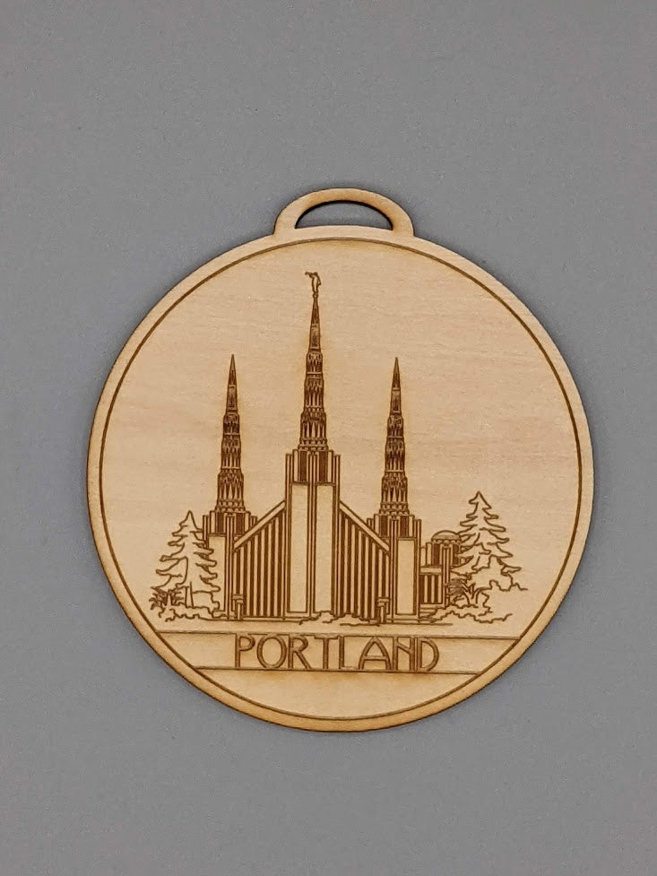 Circle USA excluding Utah Temple Ornaments