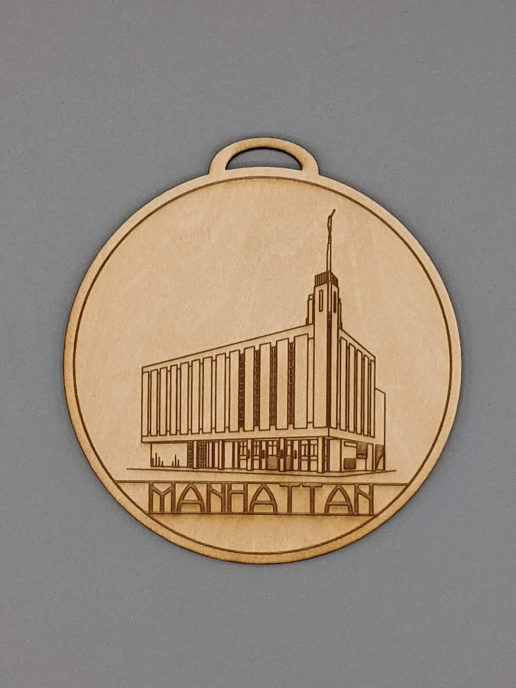 Circle USA excluding Utah Temple Ornaments