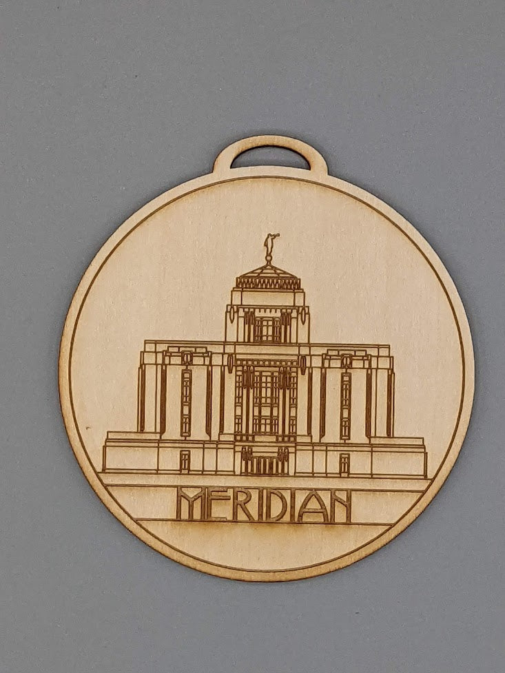 Circle USA excluding Utah Temple Ornaments