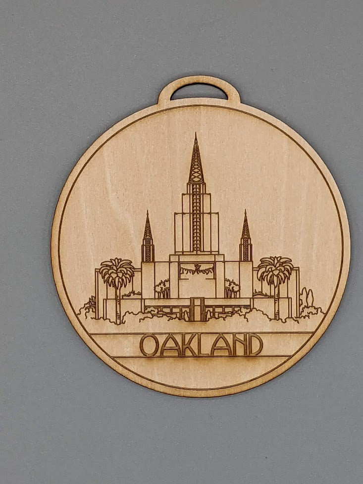 Circle USA excluding Utah Temple Ornaments