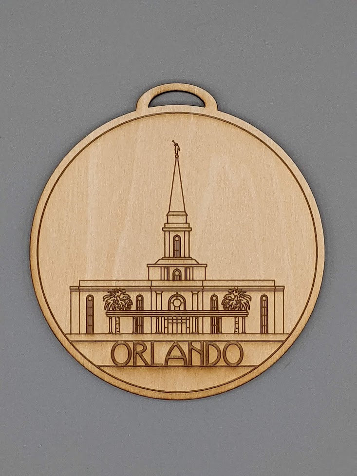 Circle USA excluding Utah Temple Ornaments