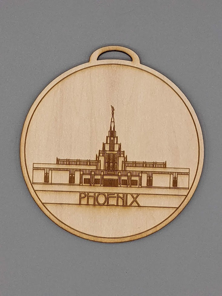 Circle USA excluding Utah Temple Ornaments