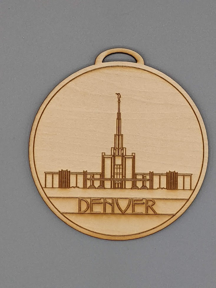 Circle USA excluding Utah Temple Ornaments