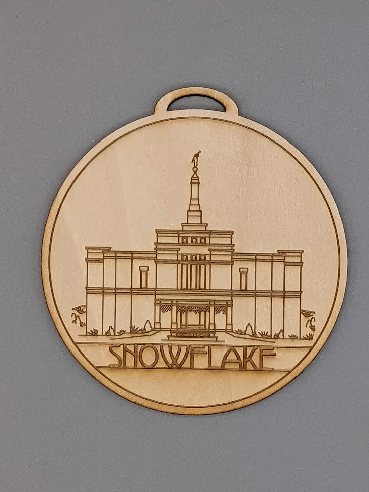 Circle USA excluding Utah Temple Ornaments