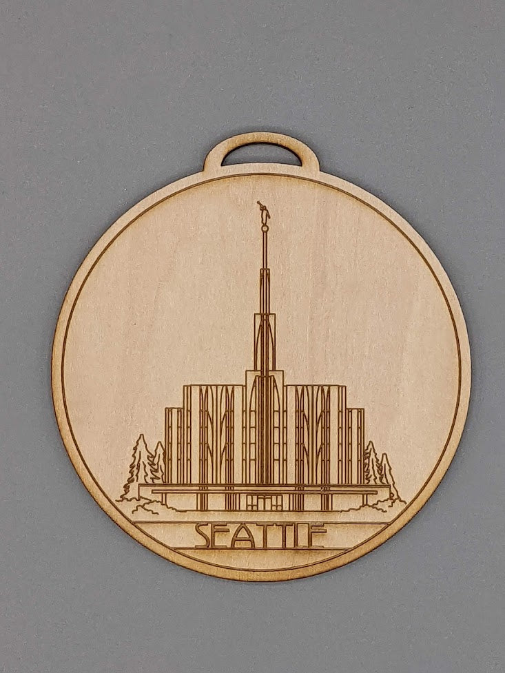 Circle USA excluding Utah Temple Ornaments