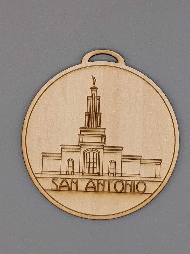 Circle USA excluding Utah Temple Ornaments