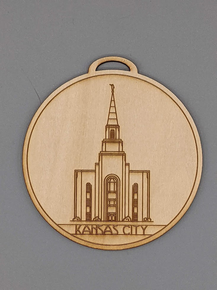 Circle USA excluding Utah Temple Ornaments