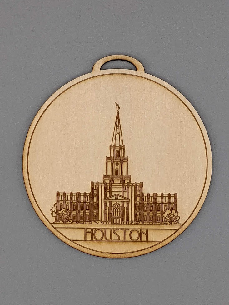 Circle USA excluding Utah Temple Ornaments