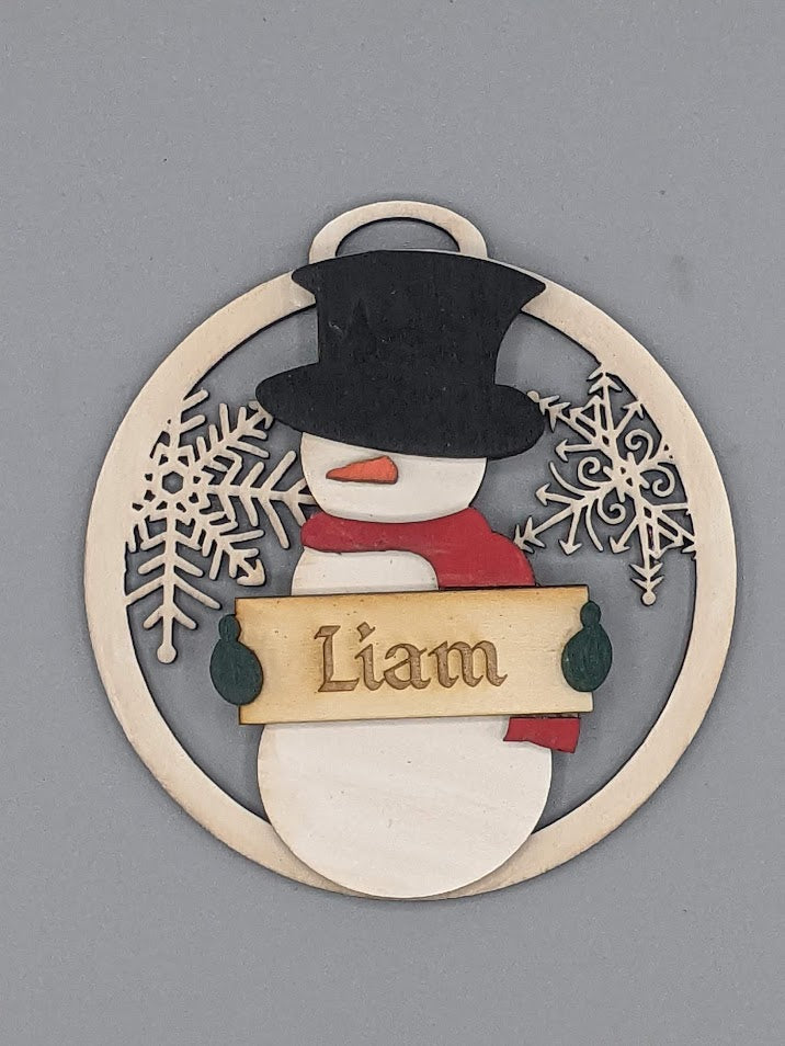 Snowman Layered Ornament