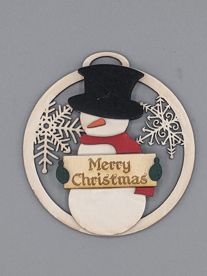 Snowman Layered Ornament