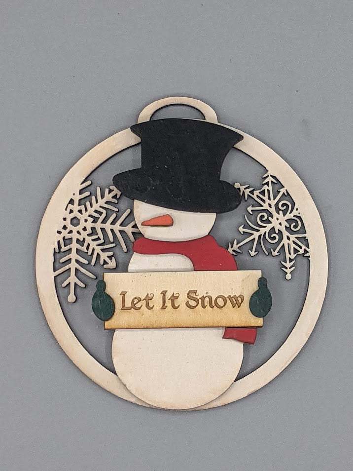 Snowman Layered Ornament