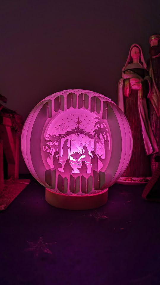 Paper Nativity Globe