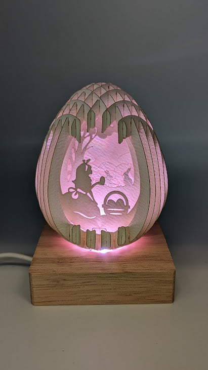 12-Mini Egg Girl Paper Globe