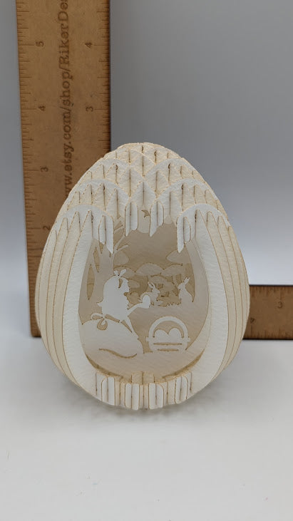 12-Mini Egg Girl Paper Globe