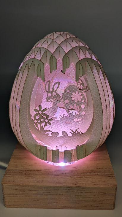13-Mini Egg Bunny Paper Globe