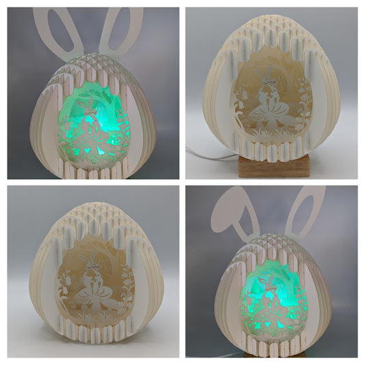 16-Bunny on Mushroom Paper Globe