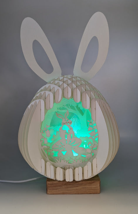 16-Bunny on Mushroom Paper Globe