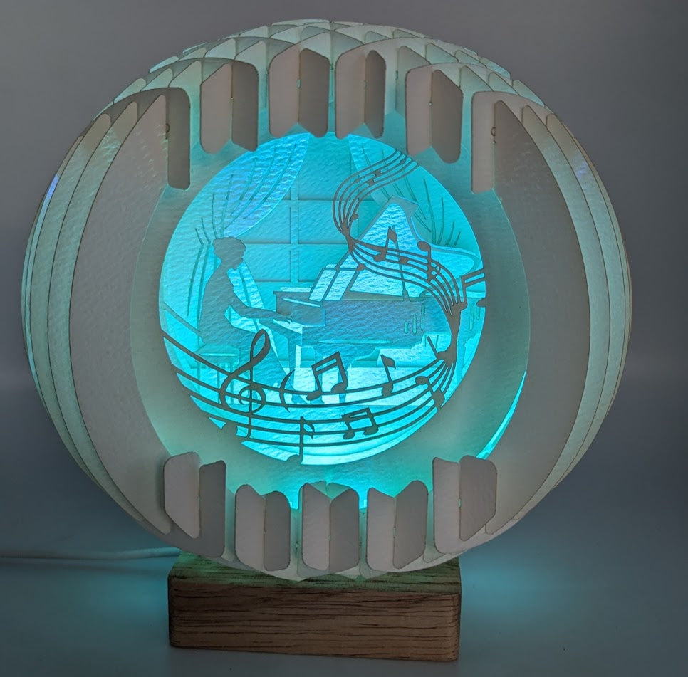 11-Piano Paper Globe