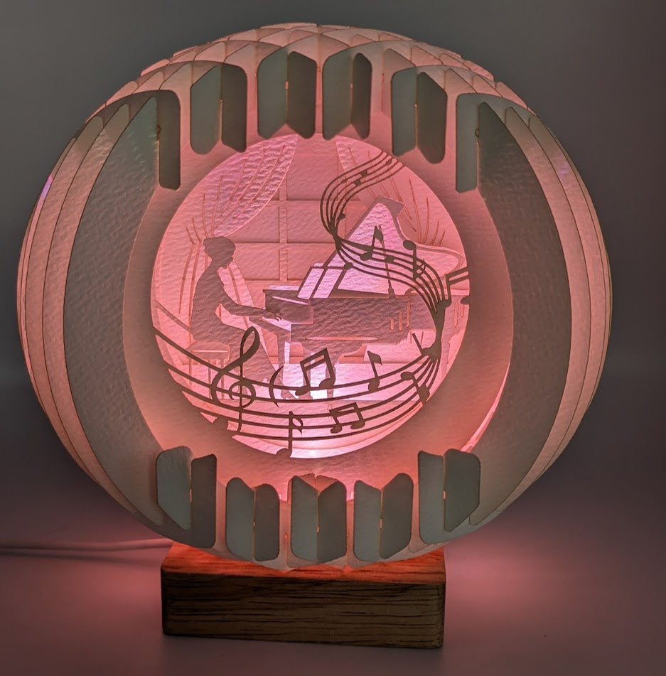 11-Piano Paper Globe