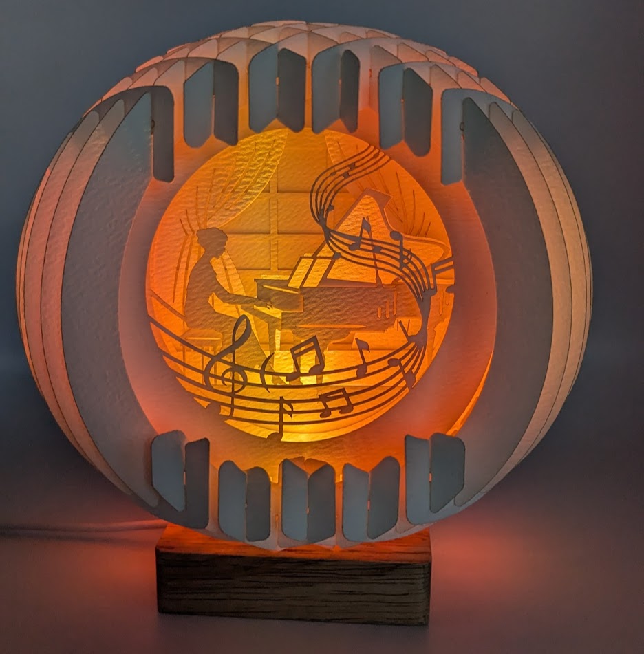 11-Piano Paper Globe